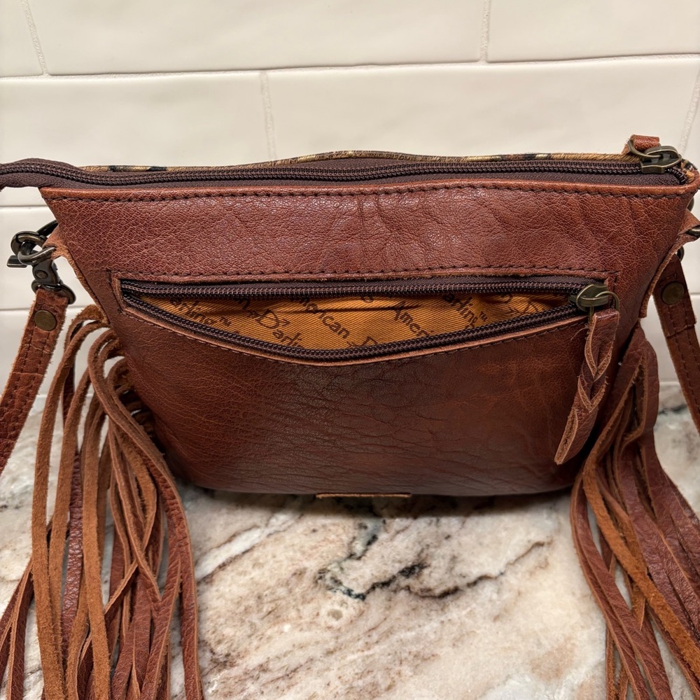 American Darling Women's Crossbody Messenger Bag Fringe Leopard Print Western - Picture 5 of 16